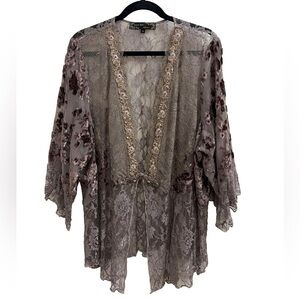 Vintage lace boho kimono